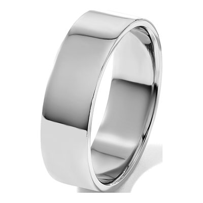 Platinum 6mm Flat Wedding Band – view 5