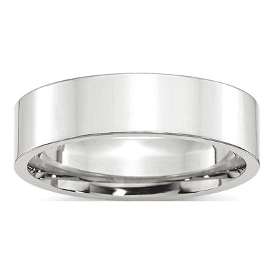 Platinum 6mm Flat Wedding Band