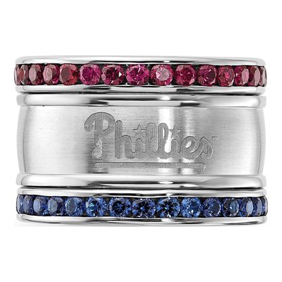 Philadelphia Phillies Crystal Stacked Ring Set – view 4