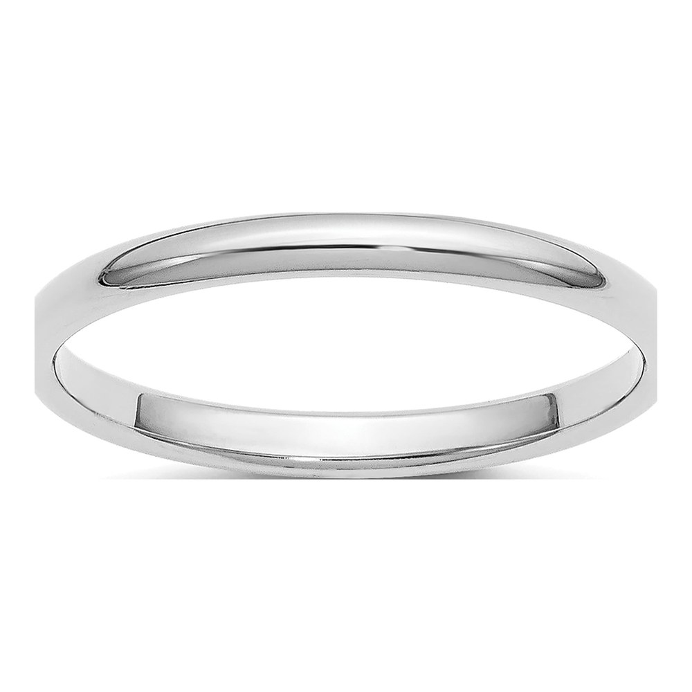 Platinum 2mm Half Round Wedding Band