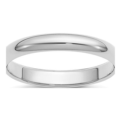 Platinum 3mm Half Round Wedding Band