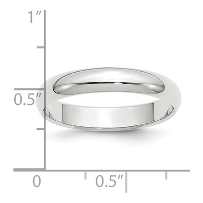 Platinum 4mm Half Round Wedding Band – view 4
