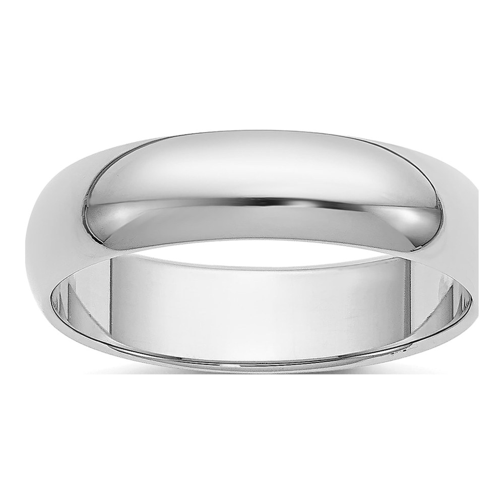 Platinum 5mm Half Round Wedding Band