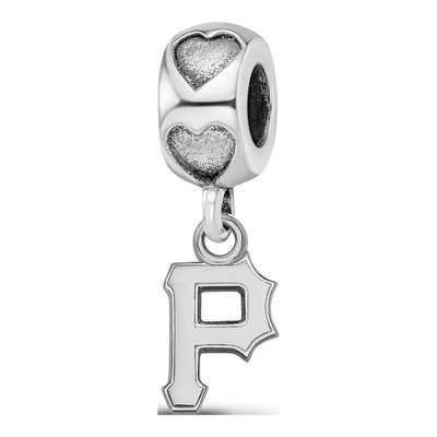 Pittsburgh Pirates Sterling Silver Heart Bead