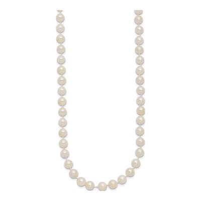 14K Yellow Gold Akoya Cultured Pearl Round Necklace – view 2