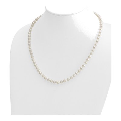 14K Yellow Gold Akoya Cultured Pearl Round Necklace – view 3