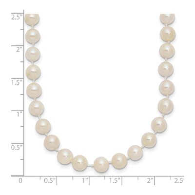 14K Yellow Gold Akoya Cultured Pearl Round Necklace – view 5