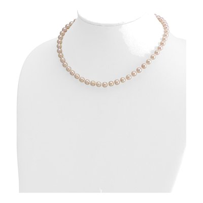 14K Yellow Gold Akoya Cultured Pearl Round Necklace – view 3