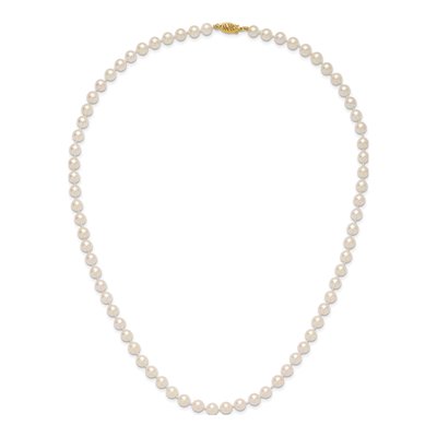 14K Yellow Gold Akoya Cultured Pearl 20-Inch Necklace – view 4