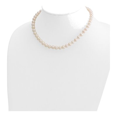 14K Yellow Gold Akoya Cultured Pearl Round Necklace – view 3