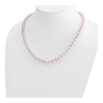 14K Yellow Gold Akoya Cultured Pearl Round Necklace – view 4