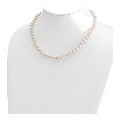 14K Yellow Gold Akoya Cultured Pearl Round Necklace – view 4