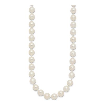 14K Yellow Gold Akoya Cultured Pearl Round Necklace – view 2