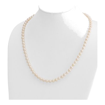 14K Yellow Gold Akoya Cultured Pearl Round Necklace – view 3