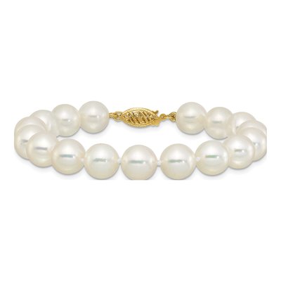 14K Yellow Gold Akoya Cultured Pearl 7-inch Bracelet – view 3