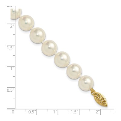 14K Yellow Gold Akoya Cultured Pearl 7-inch Bracelet – view 5