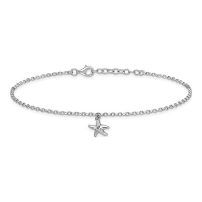 Sterling Silver Starfish Anklet – view 4