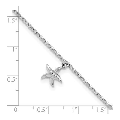 Sterling Silver Starfish Anklet – view 6