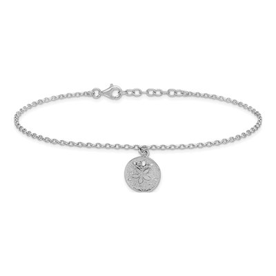 Sterling Silver Sand Dollar Anklet – view 4