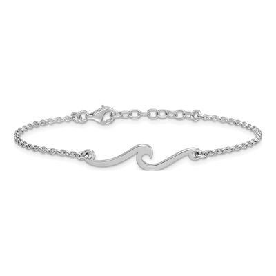 Sterling Silver Wave Bracelet – view 4