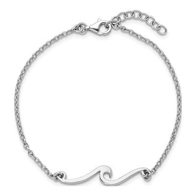 Sterling Silver Wave Bracelet – view 5