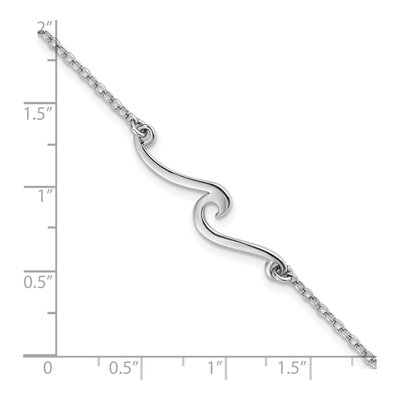 Sterling Silver Wave Bracelet – view 6