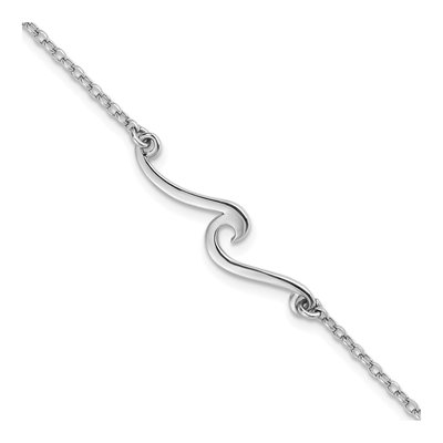 Sterling Silver Wave Bracelet