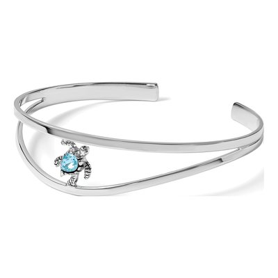 Sterling Silver Crystal Turtle Cuff Bracelet – view 7