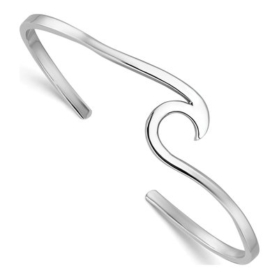 Sterling Silver Wave Cuff Bracelet