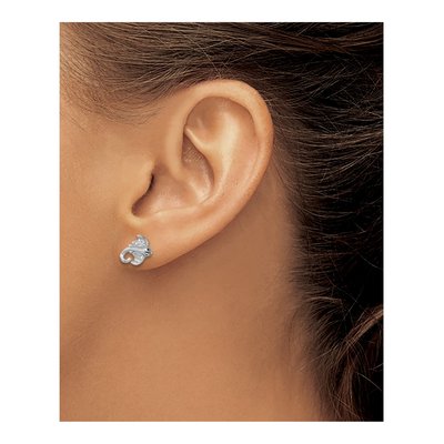 Sterling Silver Stingray Stud Earrings – view 4
