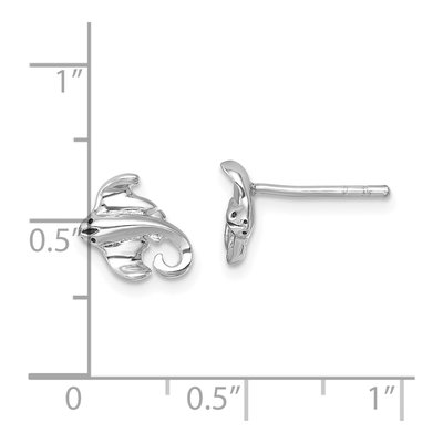 Sterling Silver Stingray Stud Earrings – view 6