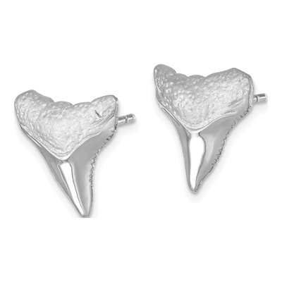Sterling Silver Bull Shark Stud Earrings – view 3