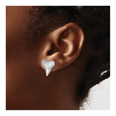 Sterling Silver Bull Shark Stud Earrings – view 4