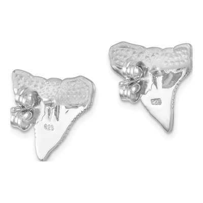 Sterling Silver Bull Shark Stud Earrings – view 5