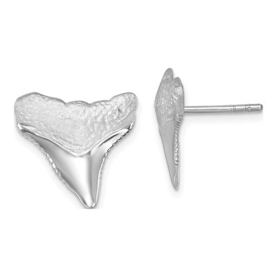 Sterling Silver Bull Shark Stud Earrings