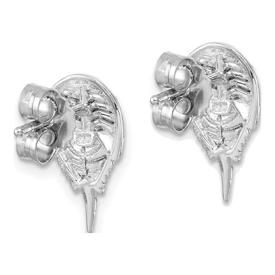 Sterling Silver Horseshoe Crab Stud Earrings – view 5