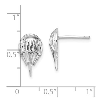 Sterling Silver Horseshoe Crab Stud Earrings – view 6
