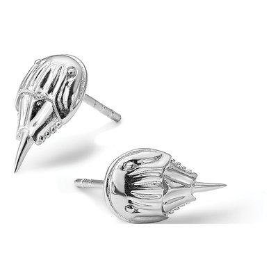 Sterling Silver Horseshoe Crab Stud Earrings – view 7