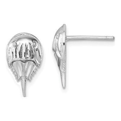 Sterling Silver Horseshoe Crab Stud Earrings
