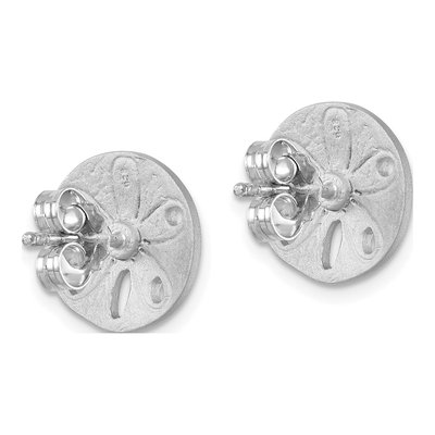 Sterling Silver Sand Dollar Stud Earrings – view 5