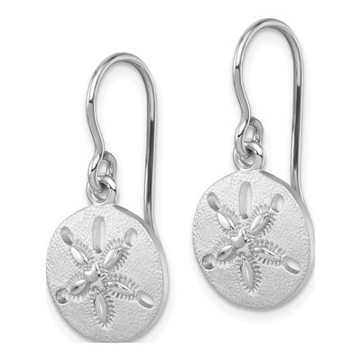 Sterling Silver Sand Dollar Dangle Earrings – view 3