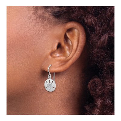Sterling Silver Sand Dollar Dangle Earrings – view 4