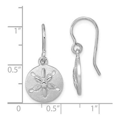 Sterling Silver Sand Dollar Dangle Earrings – view 6