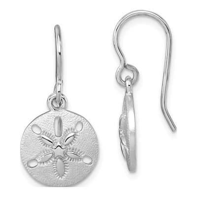 Sterling Silver Sand Dollar Dangle Earrings