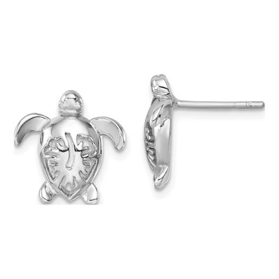Sterling Silver Turtle Stud Earrings