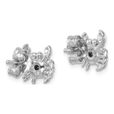 Sterling Silver Crystal Crab Stud Earrings – view 5