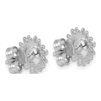 Sterling Silver Crystal Sun Stud Earrings – view 5