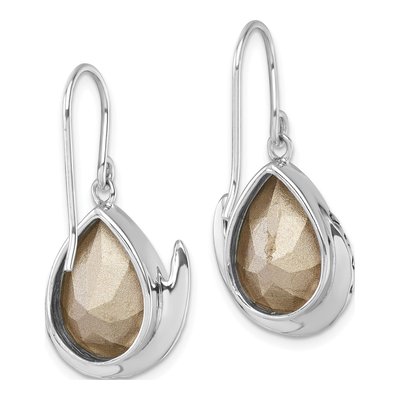 Sterling Silver Crystal Mermaid Tail Dangle Earrings – view 5