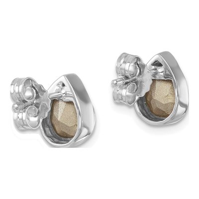 Sterling Silver Crystal Wave Stud Earrings – view 5