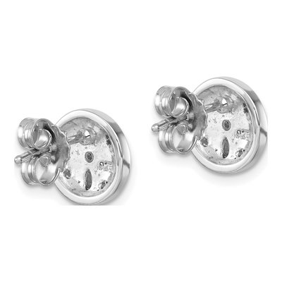 Sterling Silver Crystal Sand Dollar Dangle Earrings – view 5